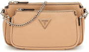 Womens Noelle Crossbody Double Pouch Handbag - Beige/Taupe