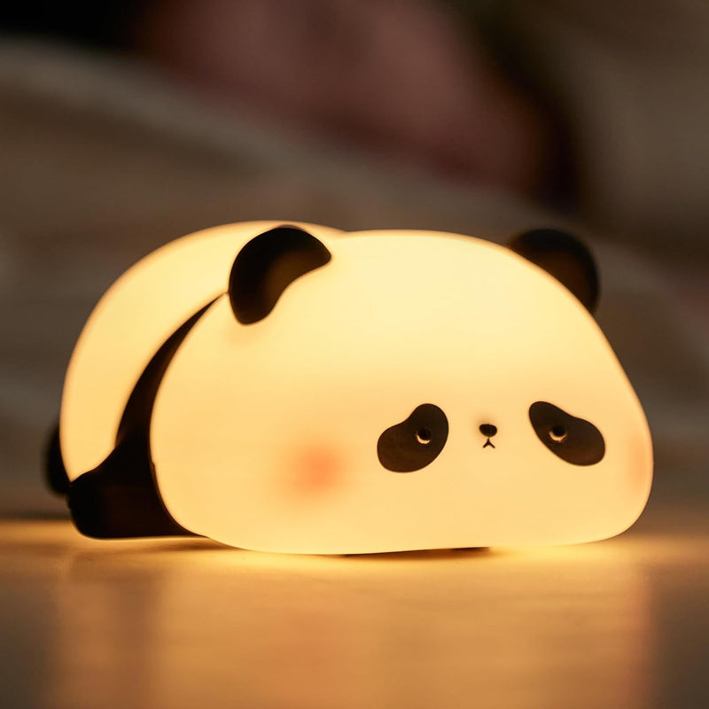 Children's Night Light Panda Night Lamp, Children, 3 Light Modes, Nursing Light, Dimmable with Timer, Touch Control, Silicone Night Light Baby, USB Rechargeable Panda Lamp - Dimmable(panda)