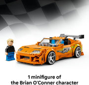 Speed Champions The Fast and The Furious Toyota Supra MK4 Car Toy - Model Kit w/Bryan O'Conner Minifigure - STEM Gift for 10+ Year Old Boys & Teenage Movie Fans - 77260