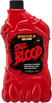 Spooktacular Creations 18 oz Fake Halloween Vampire Blood Bottle for Halloween Costume, Zombie, Vampire and Monster Makeup & Dress Up