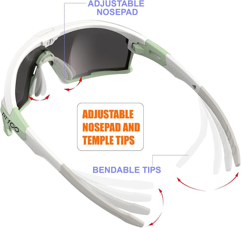 RT100 RIDE YOUR WAY Professional wrap around Frameless Cycling Sunglasses for Men and Women