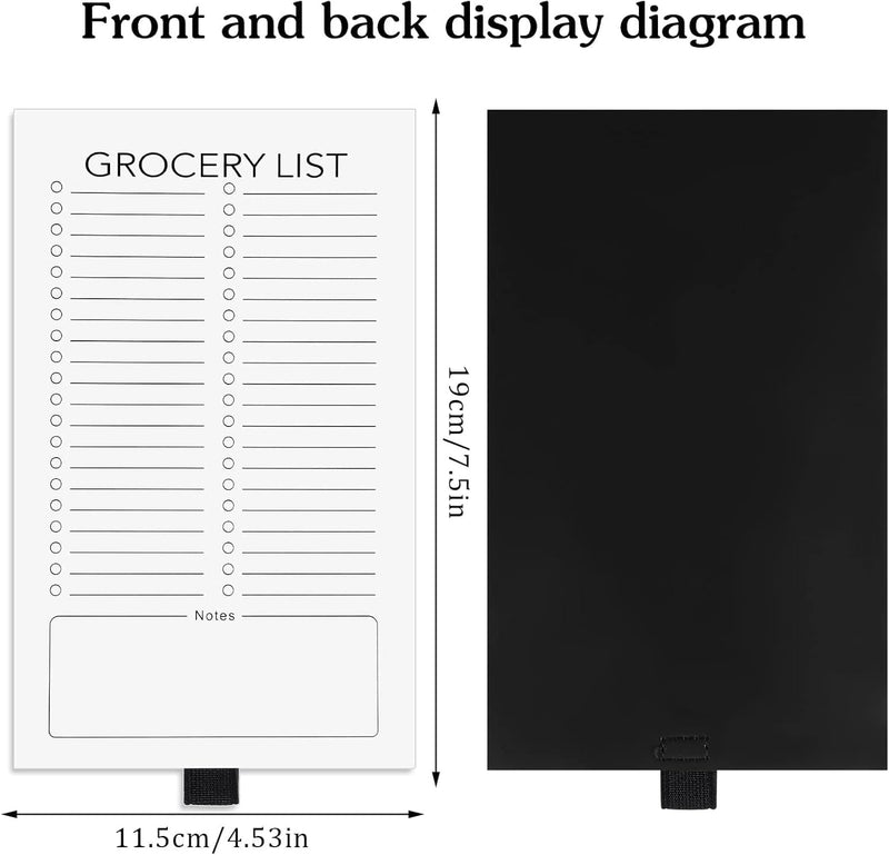 BIGTHREE 2 Pack Magnetic Notepads for Refrigerator, Shopping List Notepads for Organization, List Magnet Pads, Memo Notepads, Grocery List Notepad, 60 Sheets per Note Pads To-Do List