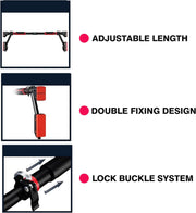 Pull Up Bar Doorway, Door Frame Chin Up Bar with Locking Adjustable Width Upper Body Workout Bar No Screw Wall Mounted Gym System Trainer Non-Slip Door Exercise Equipment