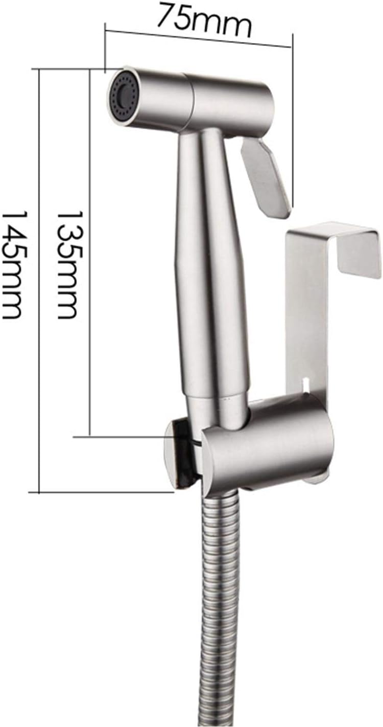 Handheld Bidet Toilet Sprayer Set for Self Cleaning Shattaf, Stainless Steel, 3 Piece Set