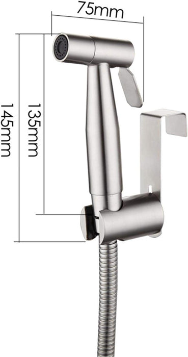 Handheld Bidet Toilet Sprayer Set for Self Cleaning Shattaf, Stainless Steel, 3 Piece Set