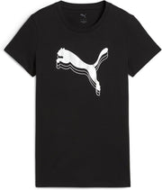 womens ESS METALLIC Tee T-Shirts (pack of 1) - Black-Metallic silver