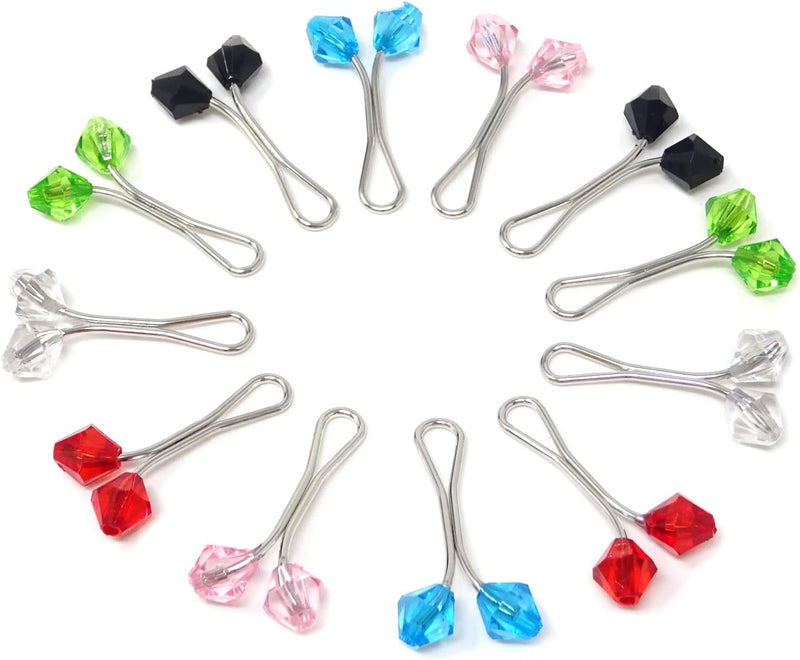 Honbay 12PCS Cute Hijab Pins Crystal Rhinestone Ball Pearl Brooch Pins Headscarf Shawl Scarf Muslim Hijab Scarf Clips Safety Pins Buttons Wedding Dress Decorative Boutonniere