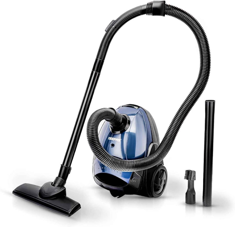 Geepas Vacuum Cleaner GVC2595-Handheld & Stick, 1.5L Dust Bag Capacity, 1400W Powerful Motor Comfortable Handle, Rolling wheels with Easy Parking Nozzle and Dust Full Indicator