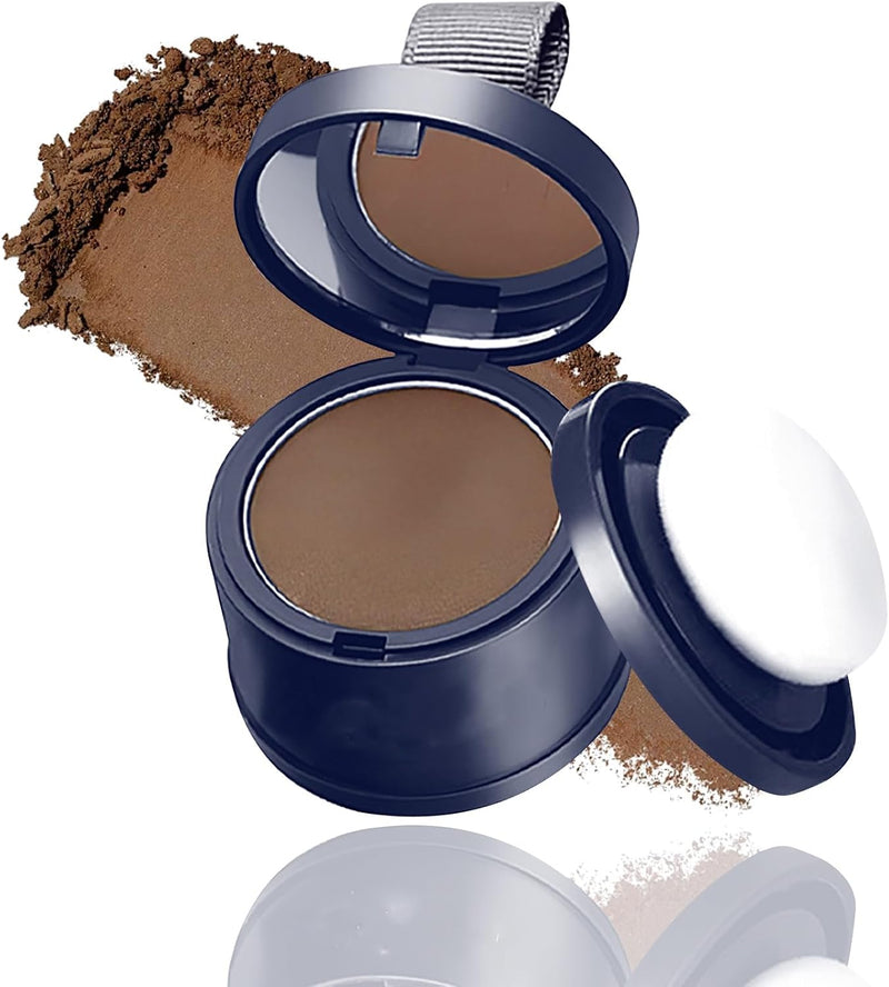 Black Hairline Powder, Hair Loss Cover Up Powder, Hair Fibers for Thinning Hair, Instantly Root Touch Up H-air Color for Gray H-air Coverage, Sweatproof Hairline Shadow P-owder (Deep Coffee) - Light Brown