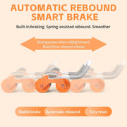 Automatic Rebound Ab Abdominal Exercise Roller Wheel - Core Strength Trainer, Ab Workout Equipment, Gym Home Fitness Equipment, Mute Roller, Dual Wheel Design, with Knee Mat for Abs, Core Workouts - Orange