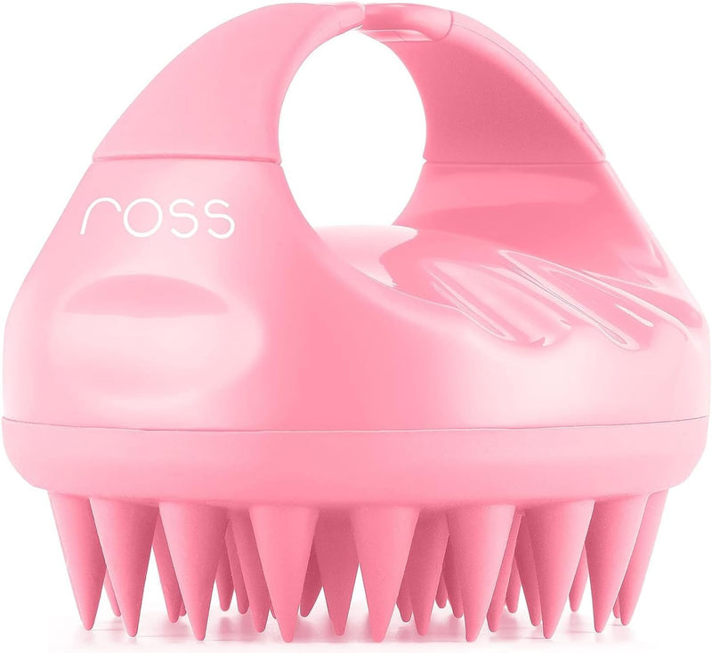 Ross Hair Scalp Massager Shampoo Brush with Soft Silicone Bristles (Black)