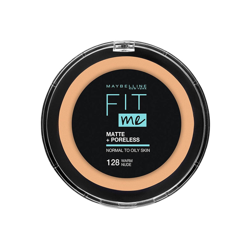 Maybelline New York Fit Me Matte and Poreless Powder, 128 Warm Nude, 12 gm