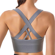 Dress Cici Longline Sports Bra Medium Support, Full Coverage Strappy Back Sports Bra