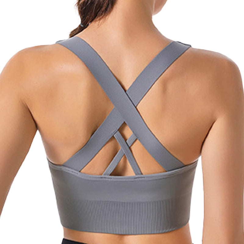 Dress Cici Longline Sports Bra Medium Support, Full Coverage Strappy Back Sports Bra