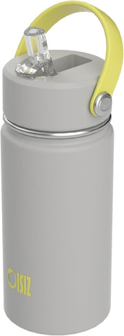 14oz Kids Water Bottle with Straw Lid, Vacuum Insulated 316 Stainless Steel Bottles for Kids for School, Leakproof, Easy to Clean - Storm