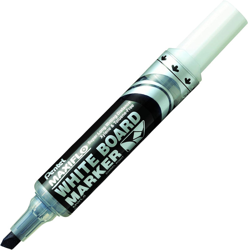 Pentel Maxiflo Chisel Tip White Board Marker, Red