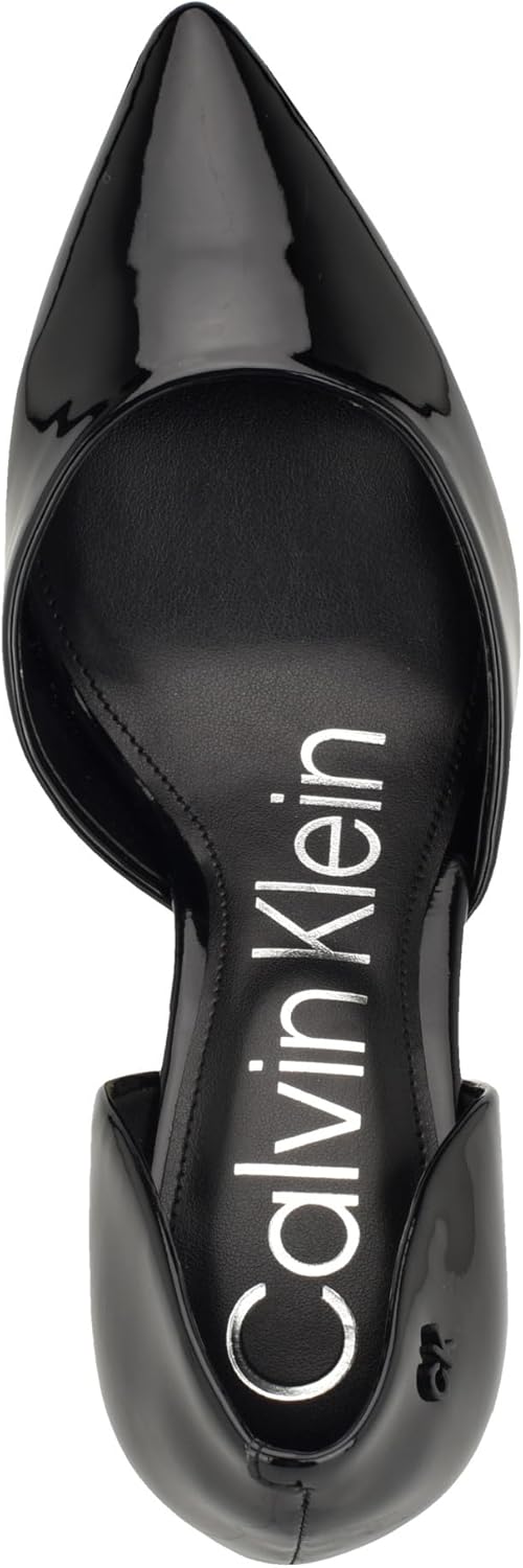 Calvin Klein Women's Gloria Pump, Black Patent 002, 10