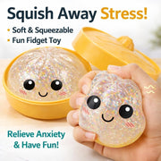 SLEEPHEAD Big Glitter Dumpling Squishy Cute Adorable Soft Silicone Squeeze Toy for Stress Relief
