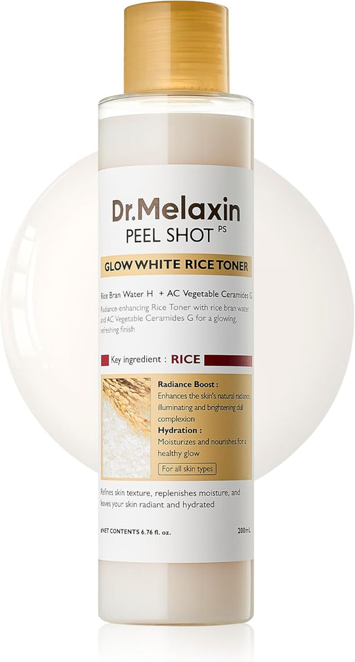 Peel Shot Glow Rice Toner 200ml hydrated Skin Cleansing Skin Korean Skin Care