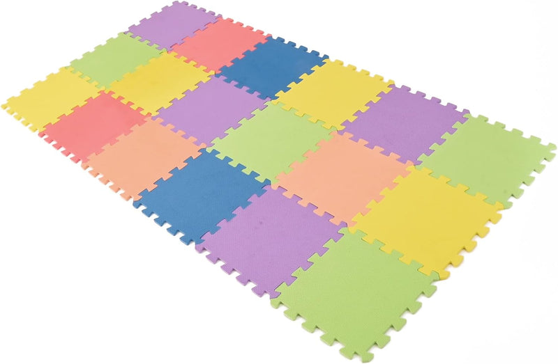 M.Y Interlocking Foam Play Mat - 29x29cm Thick, Multi Colour Soft EVA Baby Floor Tiles