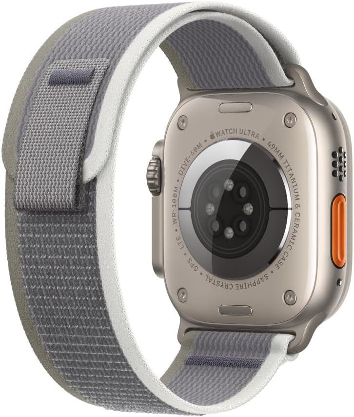 Apple Watch Band - Trail Loop - 49mm - Green/Grey - S/M