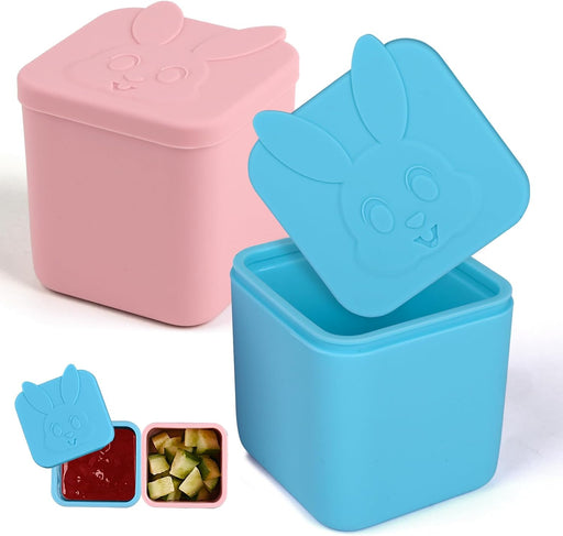 Lunch Box Dividers, 6pcs Silicone Bento Divider Inserts - Pink&Blue