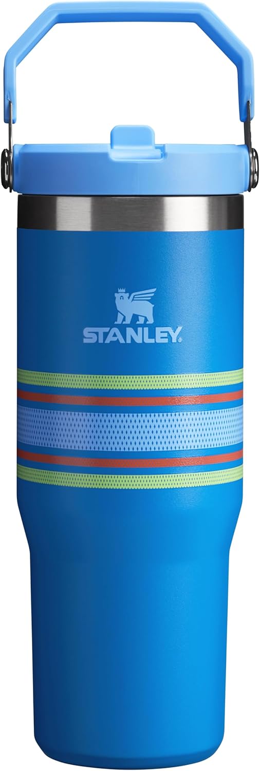 Stanley IceFlow Stainless Steel Tumbler with Straw - Vacuum Insulated Water Bottle for Home, Reusable Cup with Straw Leakproof Flip - Cold for 12 Hours or Iced for 2 Days, 30 Oz, Black 2.0