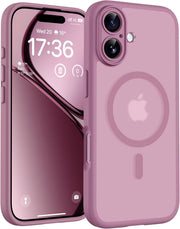 TOCOL for iPhone 17 Case 6.3-Inch, Upgraded Camera Protection, Built-in Ring, Compatible with MagSafe, Shockproof Non-slip Translucent Matte Phone Case, Black - Lilac Purple iPhone 17