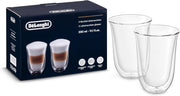 De'Longhi Bicchieri Latte macchiato Double Walled Thermo Latte Glasses, Clear, Set Of 2 330ml, 5513284171 - Latte Glasses (set of 2) Solid