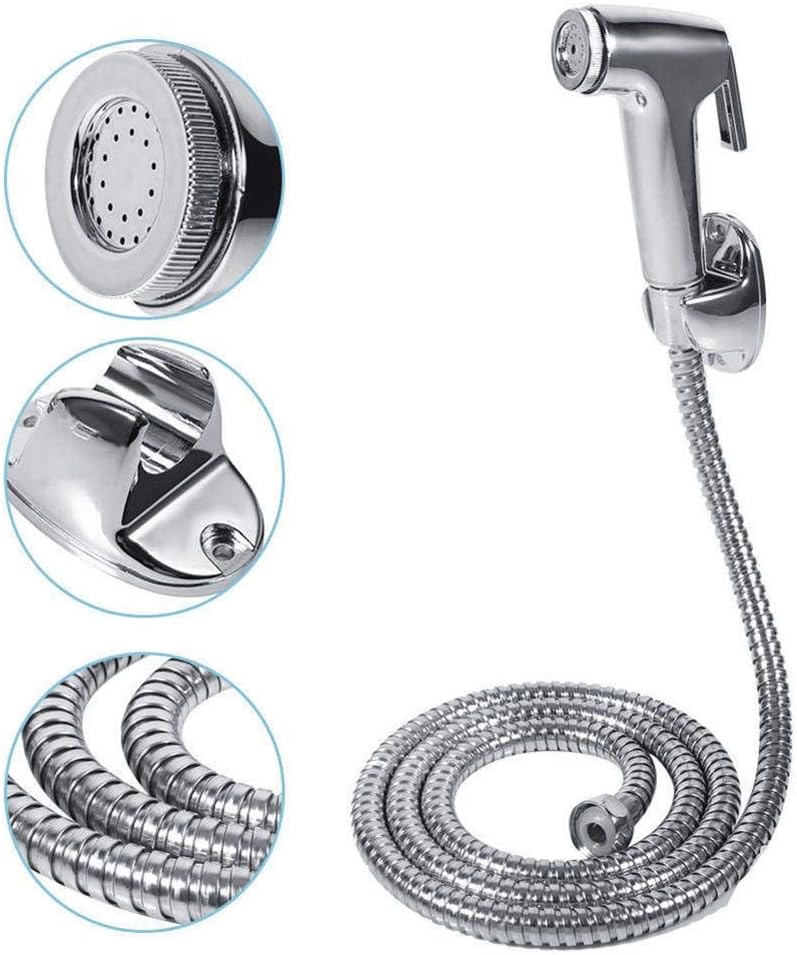 Auveach Handheld Bidet Sprayer Stainless Steel Bathroom Toilet Diaper Complete Bidet Set Hand Bidet
