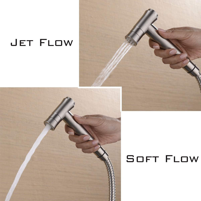 TRUSTMI Toilet Concealed Hot and Cold Bidet Spray Set, Brass Hand Held Warm Water Sprayer Shattaf,Chrome