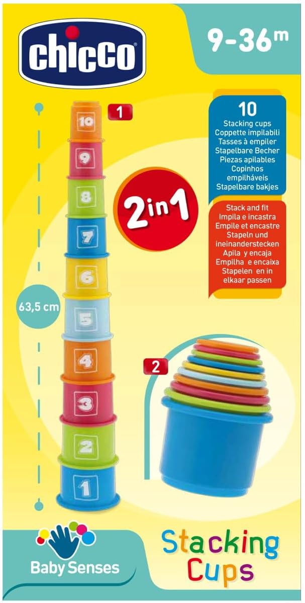 Chicco Baby Senses Stackable Numbers Baby Toy 6m-36m
