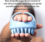 Ross Hair Scalp Massager Shampoo Brush with Soft Silicone Bristles (Black)