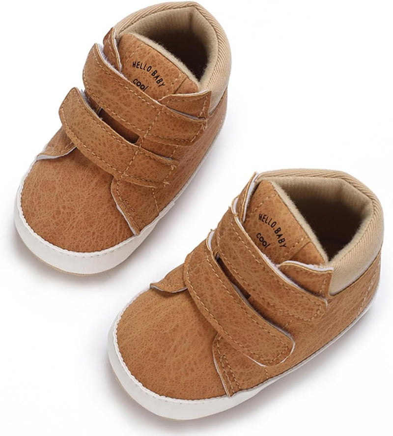 E-FAK Baby Shoes Boys Girls Infant Sneakers Non-Slip Rubber Sole Toddler Crib First Walker Shoes
