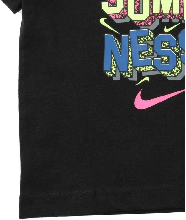 Nike Awesomeness 90s T Baby Boys Active Shirts & Tees, Black/Pink/Yellow, 3T