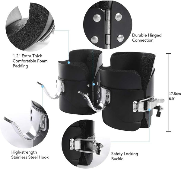 TAYGUM Inversion Gravity Boots,Inversion Gravity Boots Back Neck Shoulder Muscle Stretcher Boots for Chin Up Gym Fitness Bodybuilding