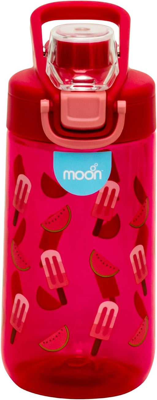 MOON Kids Tritan Water Bottle - Portable 630ml for Indoor & Outdoor Activities- Spill Proof-Break Resistant-BPA Free - Dishwasher Safe, Odor-Free - Green, (MNSFPMT13) - Pink