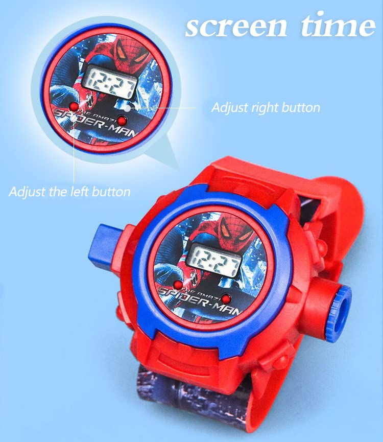 ROJILL Spiderman 24 Image Projector Digital Watch for Kids