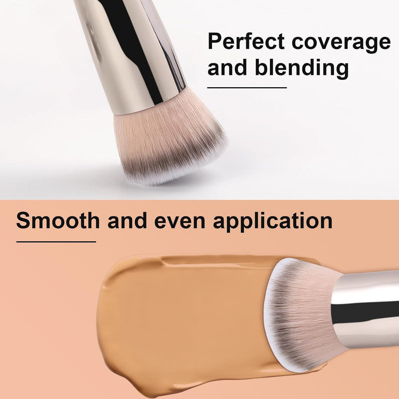 TEOYALL Setting Powder Brush, Ultra Plush Fluffy Synthetic Bristles Makeup Buffing Brush for All-Over Application With Bronzer Foundation