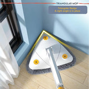 Floret 360 Triangle Mops for Floor, Push-Pull Automatic Self Squeezing Mop,Microfiber Dust Flat Cleaning Kitchen Mops for Floor Wall Window