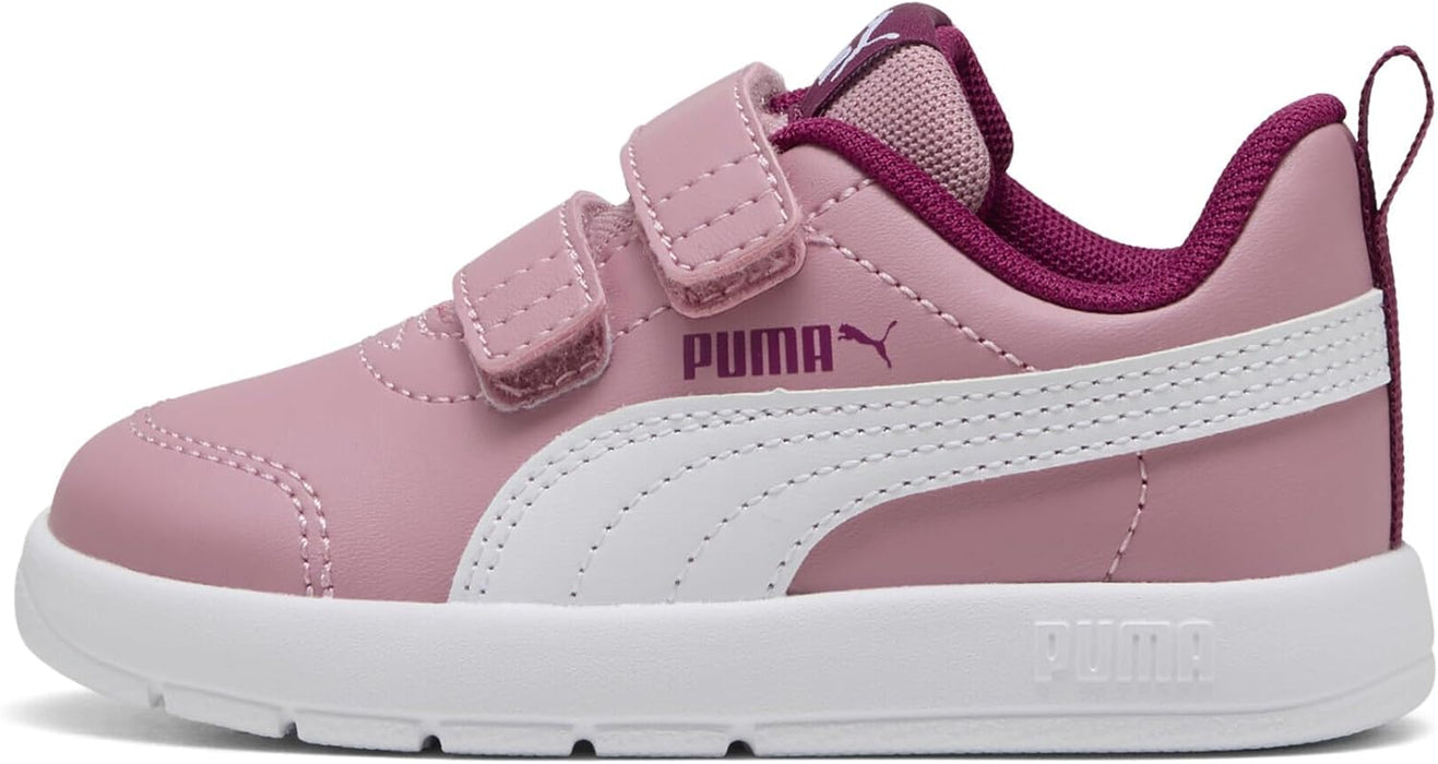 PUMA Courtflex V3 V Inf Poised Pink-PUMA Whit unisex-child Shoes
