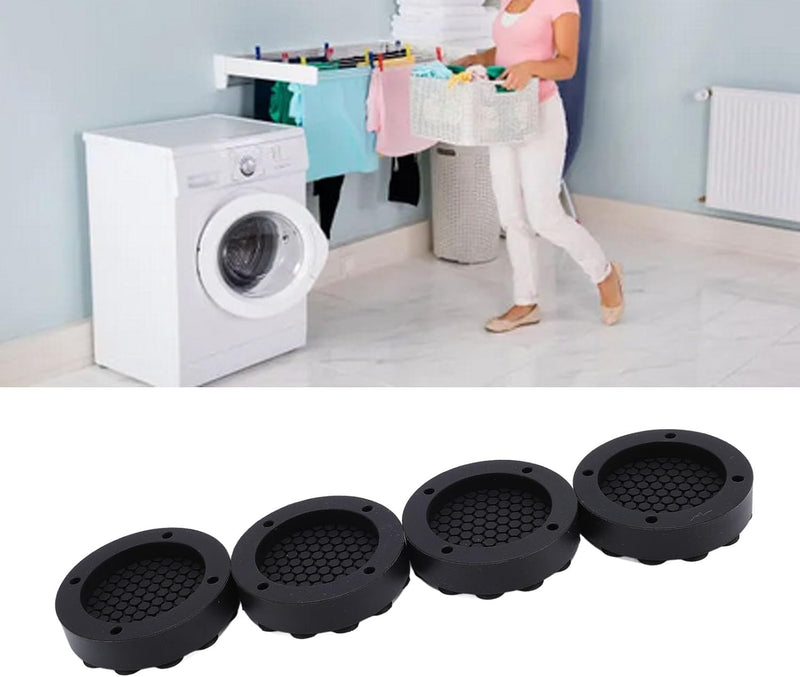 Anti Vibration Pads for Washing Machine, Washer Dryer Pedestals Fits All Machines, Stops Washer Dryer Moving and Prevents Noise, 4Pcs Silicone Washer Dryer Support Foot Pads (Grey)
