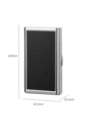 KUGUAN Stainless Steel Cigarette Case, 20pcs Slim/100's or 14pcs Regular/King Size, Moisture Proof, Durable, Portable, Good for Gift