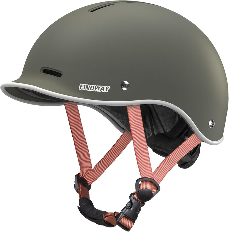 Pro Bike Helmet for Adults,2024 Newest Adjustable Cycling Helmet for Men & Women Safety Certified Bicycle Helmet for Commuting, Road Biking, Skating with Adjustable Dial - Grey-White L