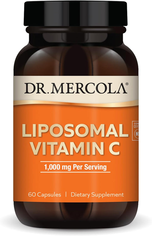 Dr. Mercola Liposomal Vitamin C, 1,000 mg per Serving, 90 Servings (180 Capsules), Dietary Supplement, Supports Immune Health, Non GMO, NSF Certified - 60 Capsules