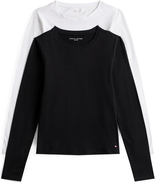 Womens 2 pack ls t-shirt Underwear Tops (pack of 1) - White/ Black