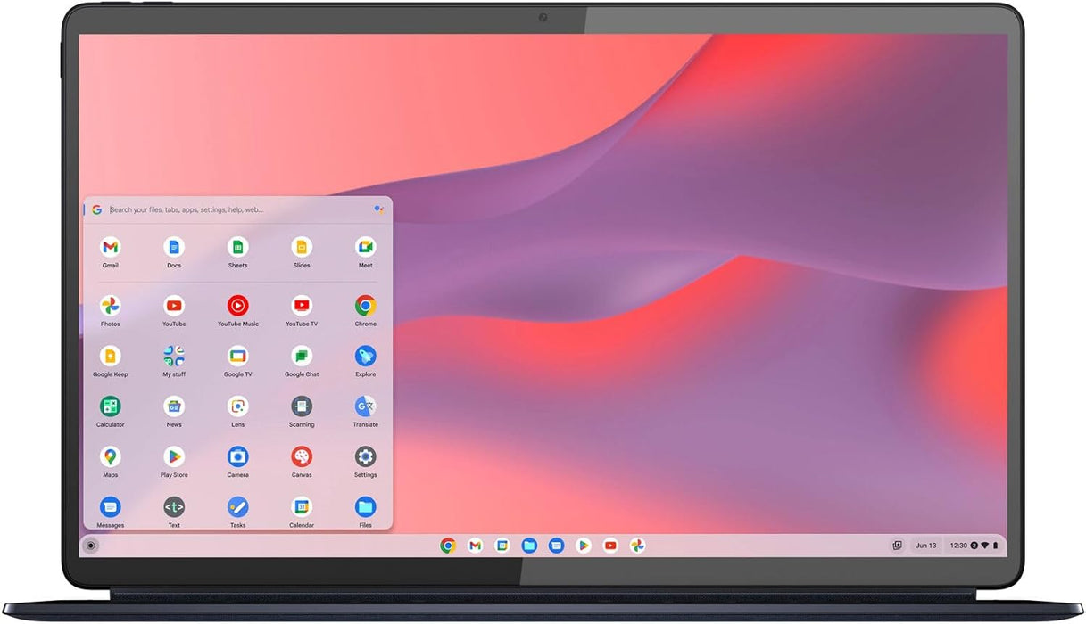 Lenovo - Chromebook Duet 5-13.3" OLED Touch Screen Tablet - 8GB Memory - 128GB SSD - with Keyboard - Abyss Blue