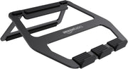 Amazon Basics Aluminum Portable Foldable Height Adjustable Support Stand for Laptops up to 33 cm (13"), Silver - Black 33 cm (13")