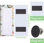 Magnetic Shopping List Pad and Pen Clip, 150 Tear Off Sheets, Grocery List Notepad with Pen Holder for Fridge (3 List Pad and 1 Pen Clip)