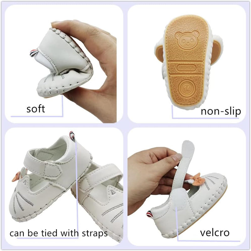 JZLIFE First Walking Shoes,Anti-slip,Comfortable and Breathable Baby Shoes with Hair Band,Baby Gift for Newborn Baby